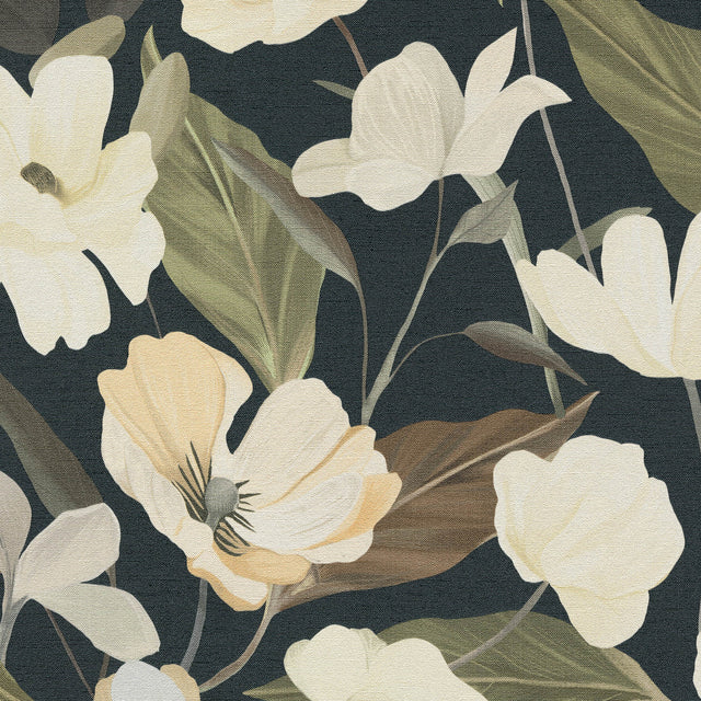 Veer Decor Fairy Blossom Black Wallpaper 8415-VRSG-AC2