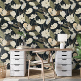 Veer Decor Fairy Blossom Black Wallpaper 8415-VRSG-AC2