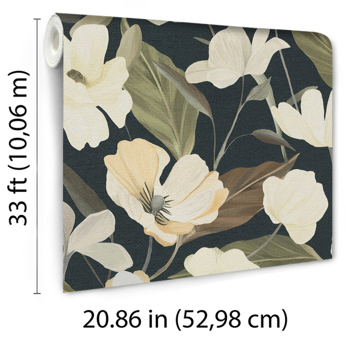 Veer Decor Fairy Blossom Black Wallpaper 8415-VRSG-AC2