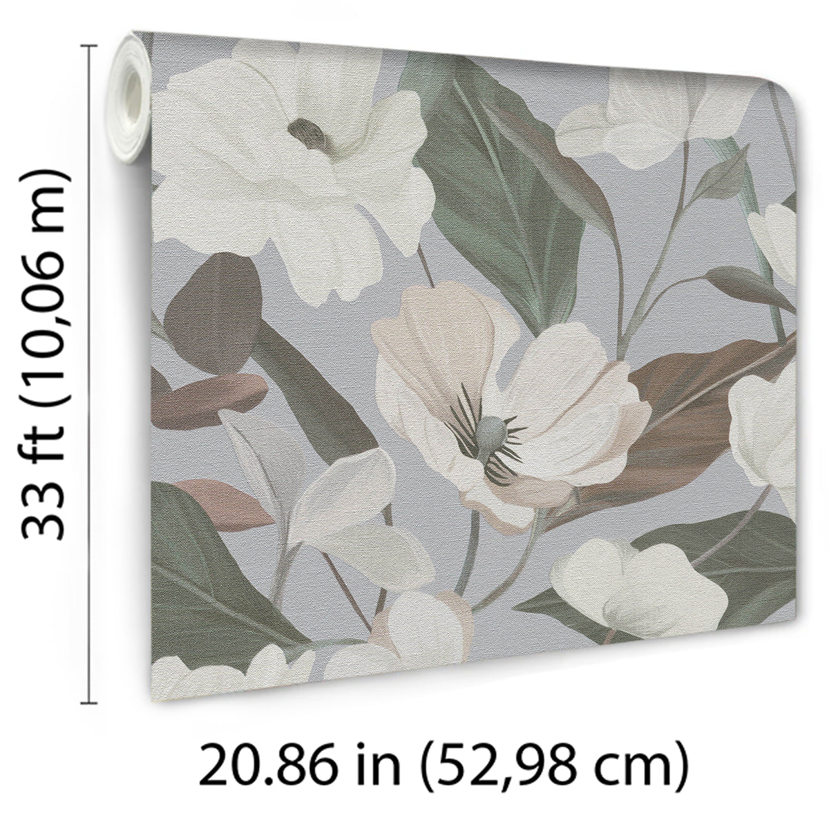Veer Decor Fairy Blossom Grey Wallpaper 8415-VRSG-AC4