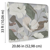 Veer Decor Fairy Blossom Grey Wallpaper 8415-VRSG-AC4