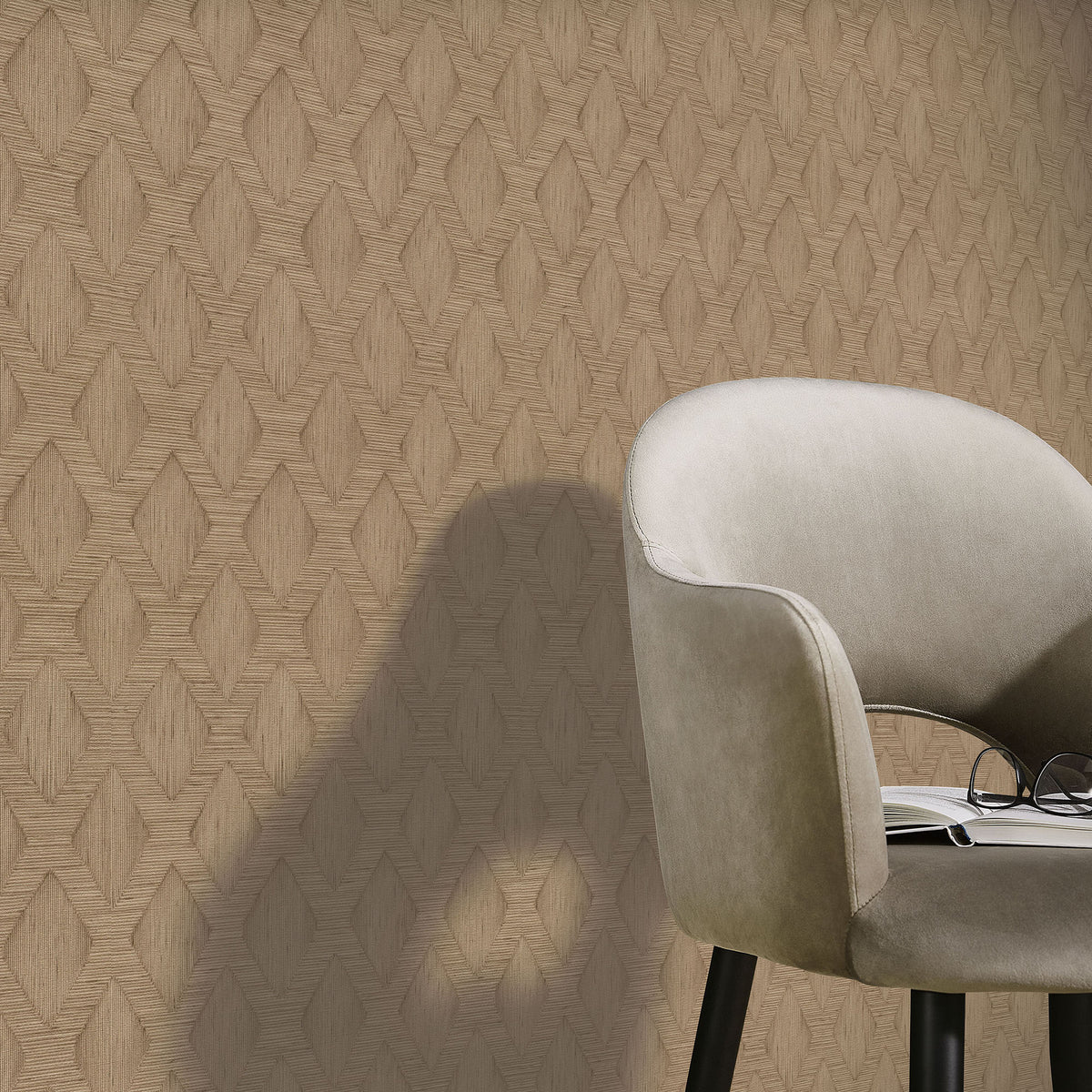 Veer Decor Hidden Harmony Brown Wallpaper 8415-VRSG-AD2