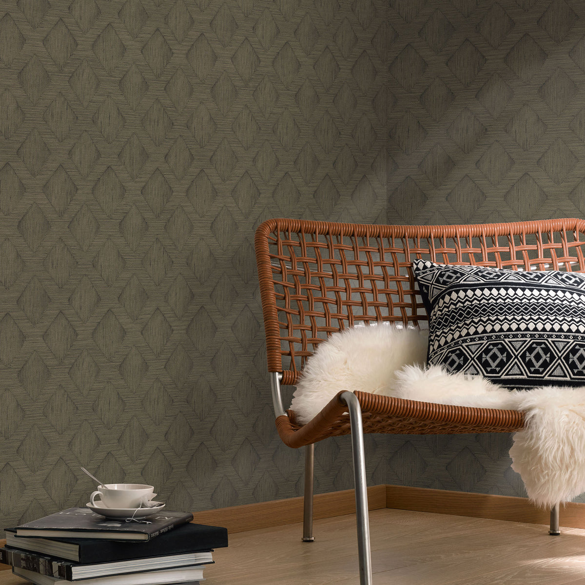 Veer Decor Hidden Harmony Green Wallpaper 8415-VRSG-AD4