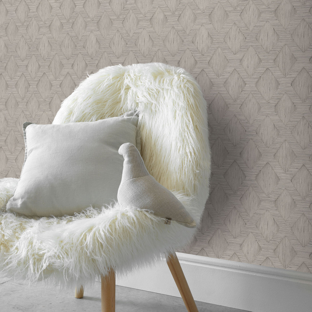 Veer Decor Hidden Harmony Taupe Wallpaper 8415-VRSG-AD5