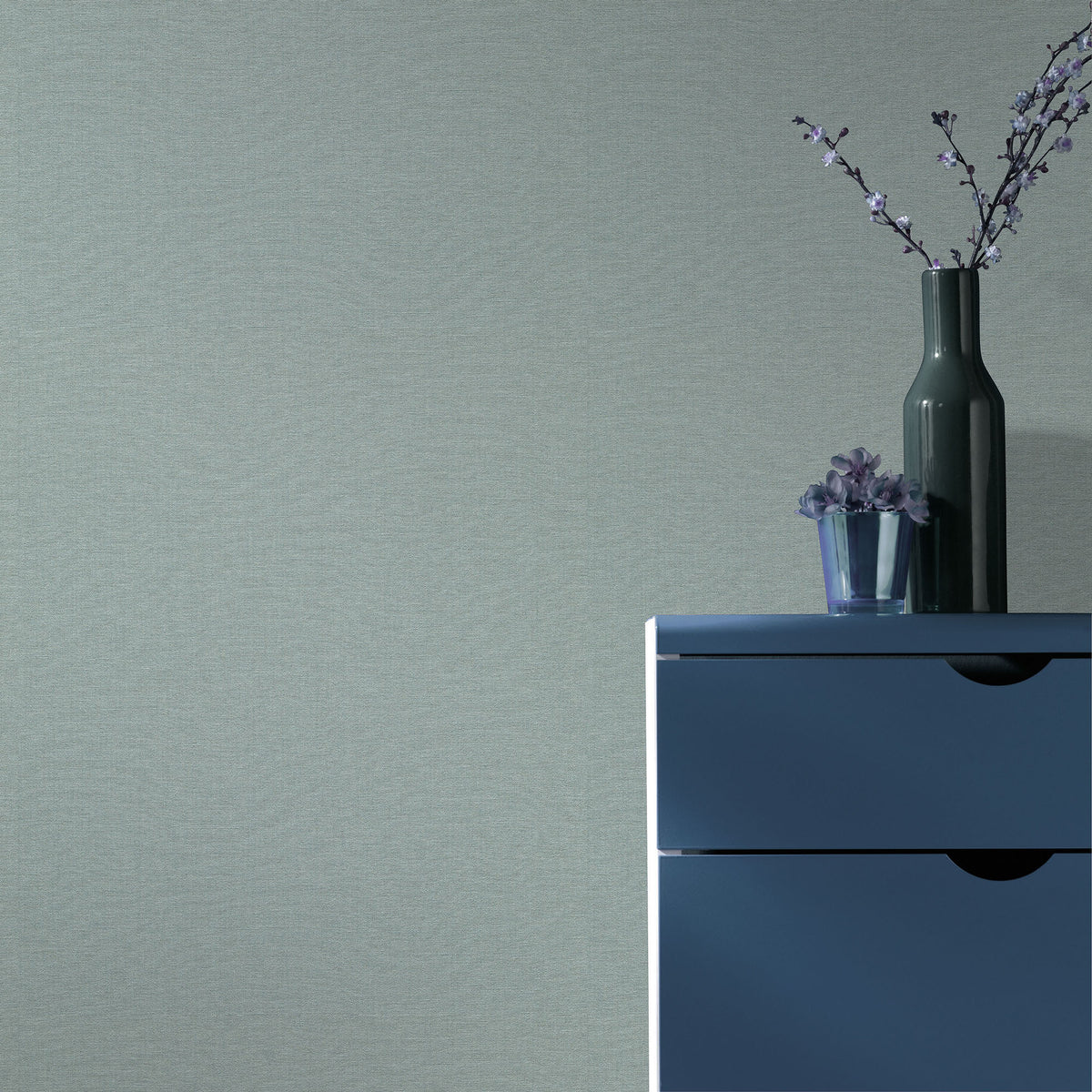 Veer Decor Linen Serenity Teal Wallpaper 8415-VRSG-AE10