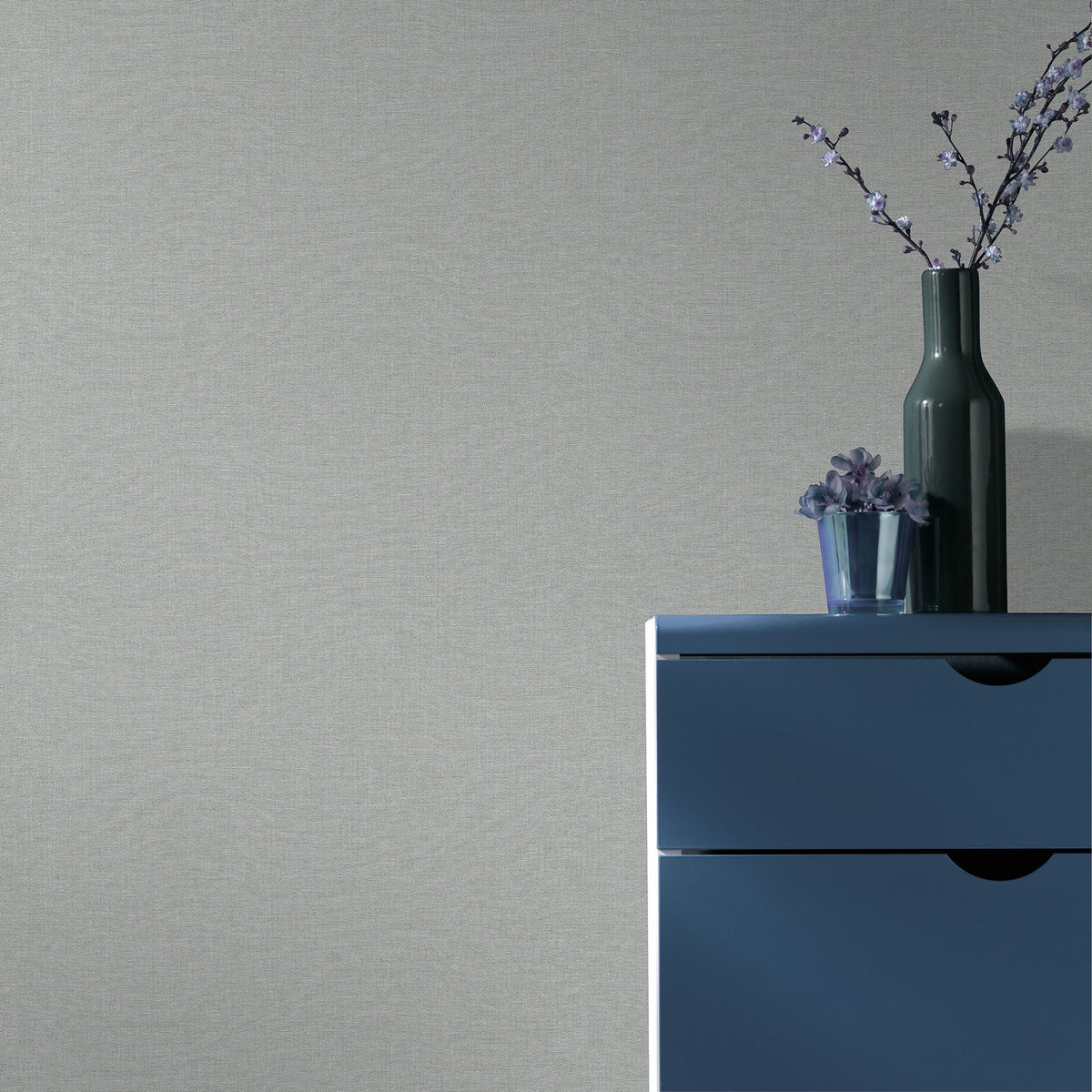 Veer Decor Linen Serenity Blue Wallpaper 8415-VRSG-AE17