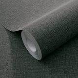 Veer Decor Linen Serenity Black Wallpaper 8415-VRSG-AE18