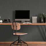 Veer Decor Linen Serenity Black Wallpaper 8415-VRSG-AE18