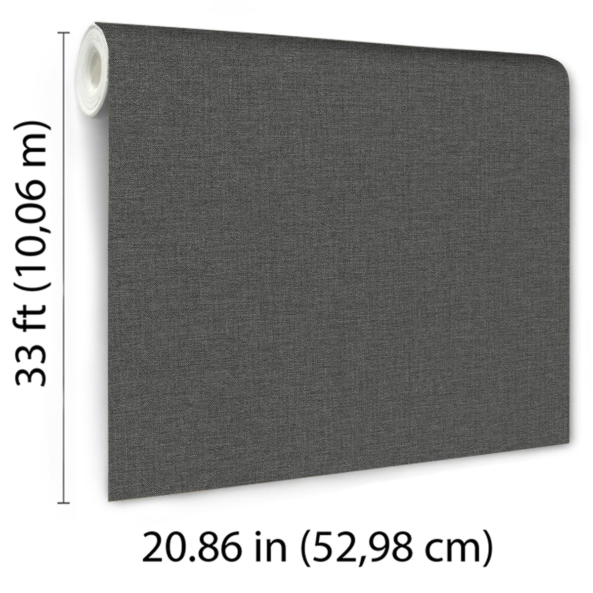 Veer Decor Linen Serenity Black Wallpaper 8415-VRSG-AE18