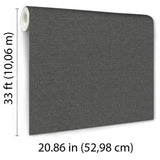 Veer Decor Linen Serenity Black Wallpaper 8415-VRSG-AE18