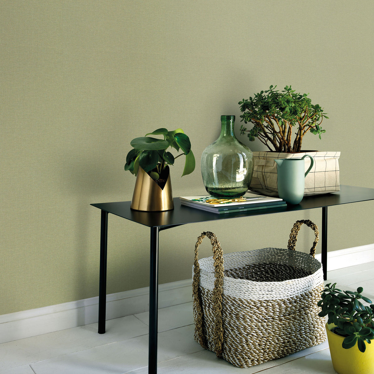 Veer Decor Linen Serenity Sage Wallpaper 8415-VRSG-AE5