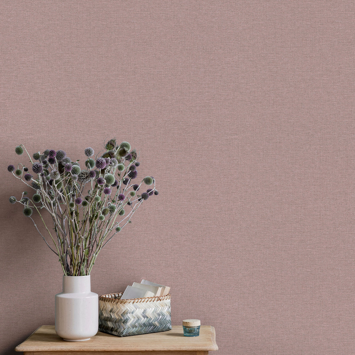 Veer Decor Linen Serenity Purple Wallpaper 8415-VRSG-AE6