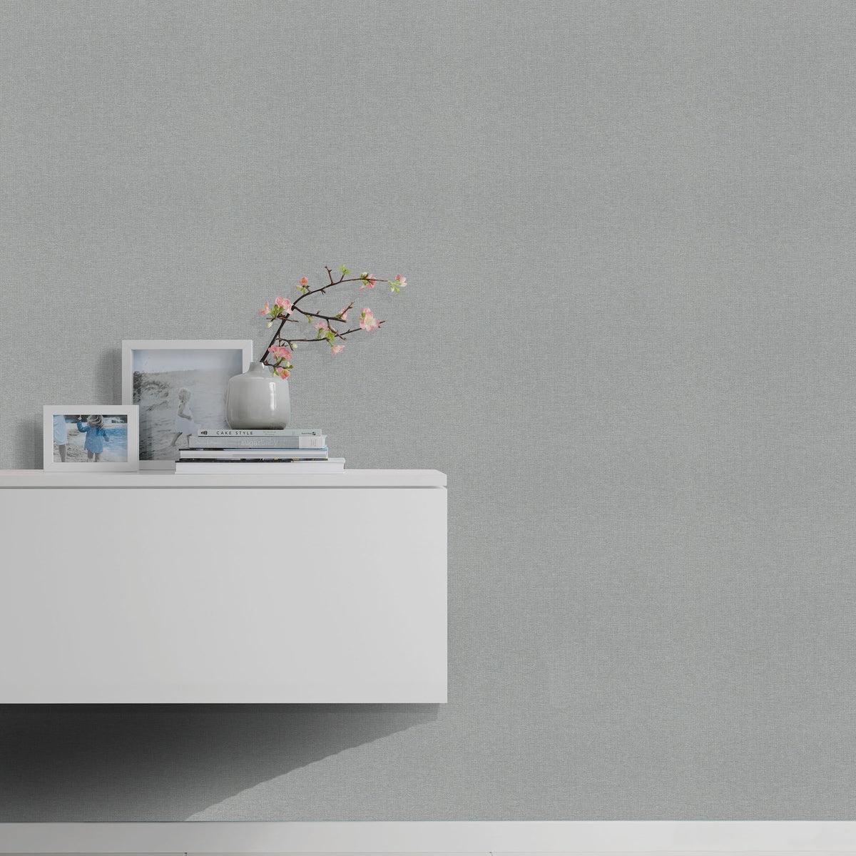 Veer Decor Linen Serenity Grey Wallpaper 8415-VRSG-AE7