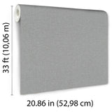 Veer Decor Linen Serenity Grey Wallpaper 8415-VRSG-AE7