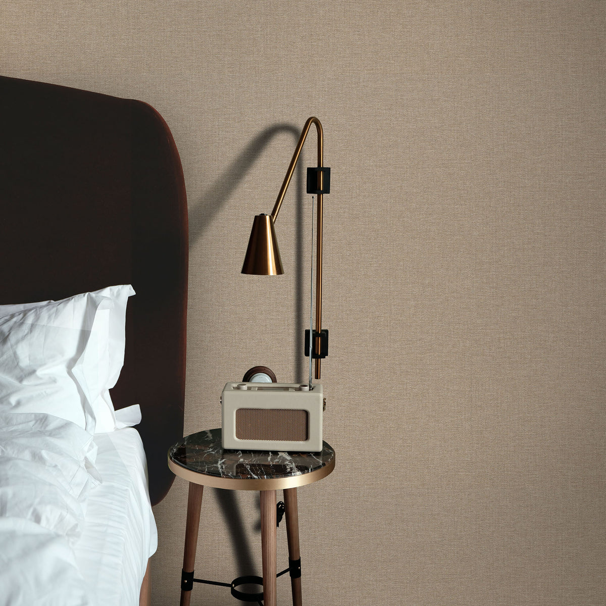 Veer Decor Linen Serenity Brown Wallpaper 8415-VRSG-AE8
