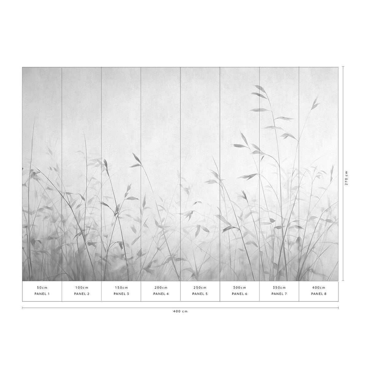 Veer Decor Hint of Autumn Grey Wall Mural 8416-VRZM-AA-2