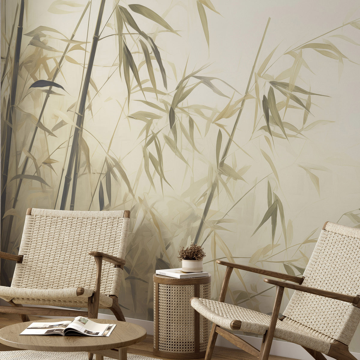 Veer Decor Bamboo Breeze Beige Wall Mural 8416-VRZM-AB-1