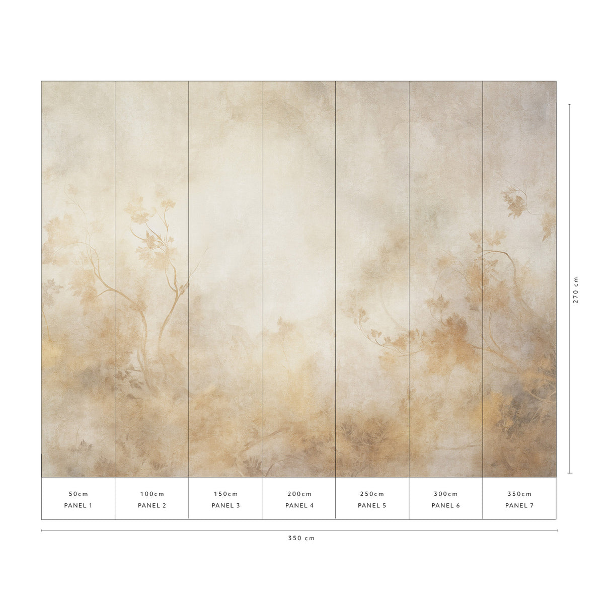 Veer Decor Golden Ember Beige Wall Mural 8416-VRZM-AD-1