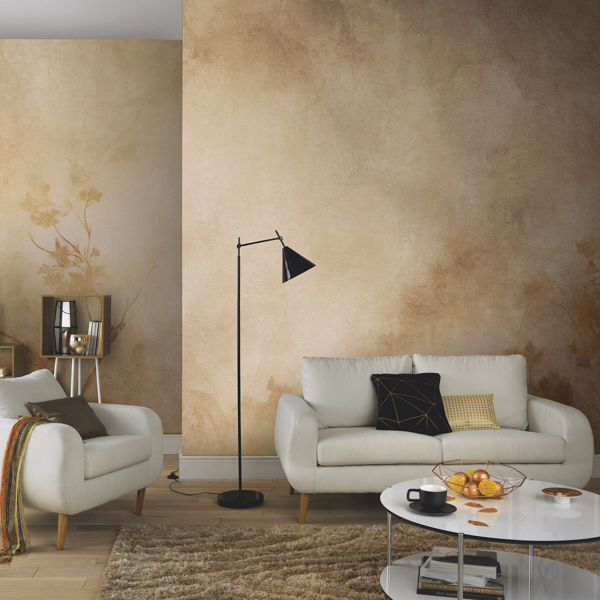 Veer Decor Golden Ember Orange Wall Mural 8416-VRZM-AD-2