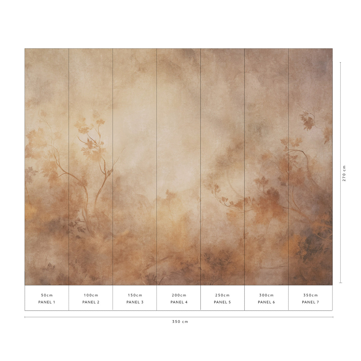 Veer Decor Golden Ember Orange Wall Mural 8416-VRZM-AD-2