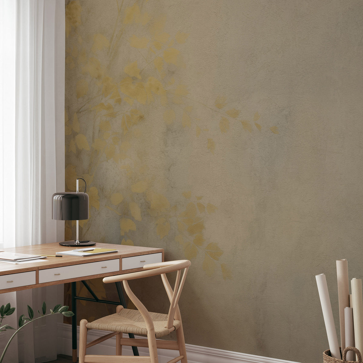 Veer Decor Golden Murmur Gold Wall Mural 8416-VRZM-AG