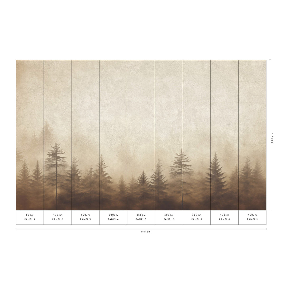 Veer Decor Silent Woods Beige Wall Mural 8416-VRZM-AH-1