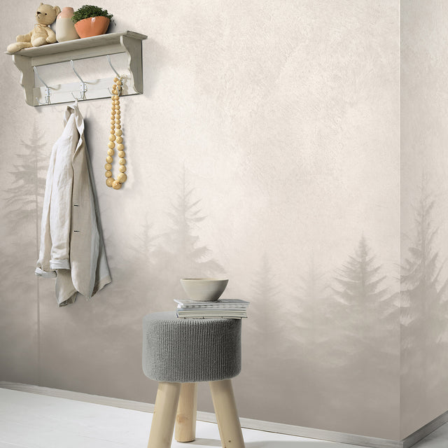 Veer Decor Silent Woods Cream Wall Mural 8416-VRZM-AH-3