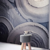 Veer Decor Wheels of Time Silver Wall Mural 8416-VRZM-AJ