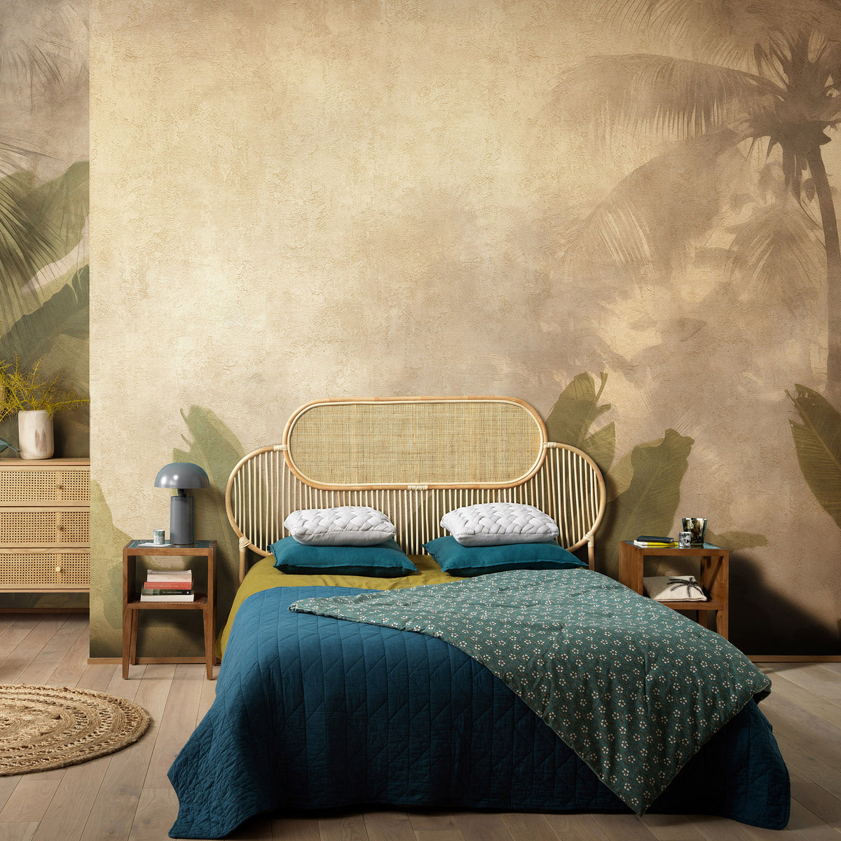 Veer Decor Tropical Haze Green Wall Mural 8416-VRZM-AK-1