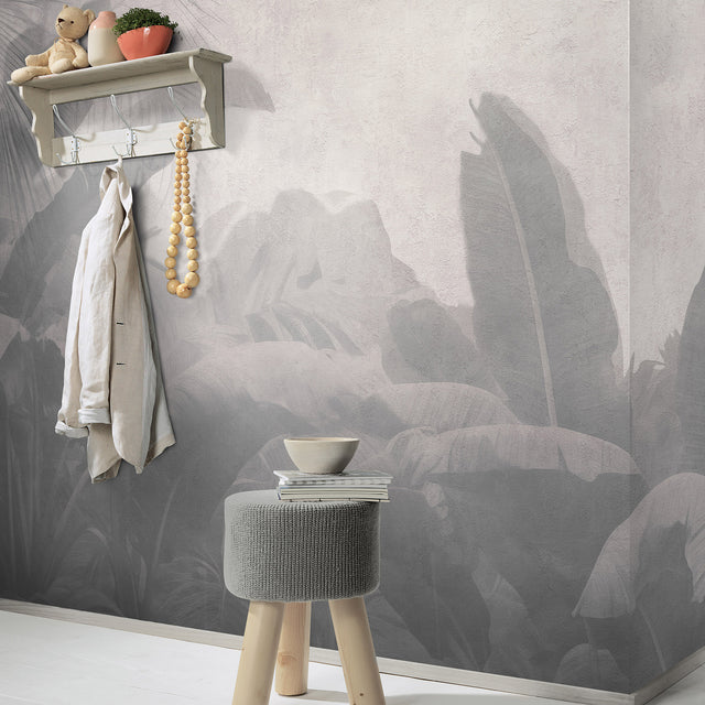 Veer Decor Tropical Haze Grey Wall Mural 8416-VRZM-AK-2