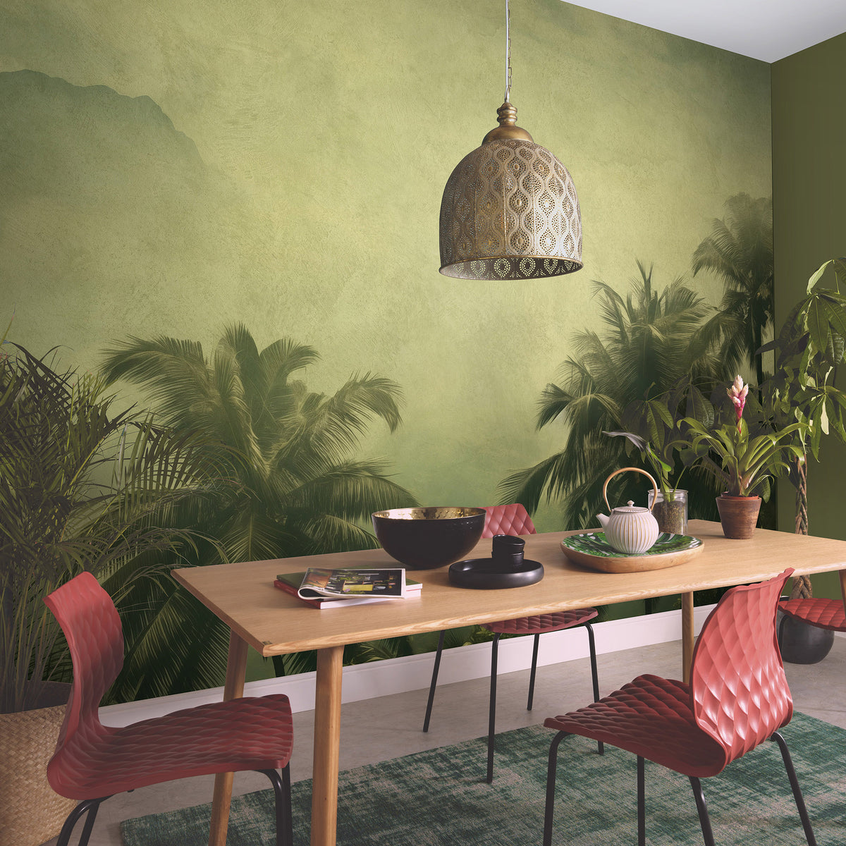 Veer Decor Coco Island Green Wall Mural 8416-VRZM-AL-1