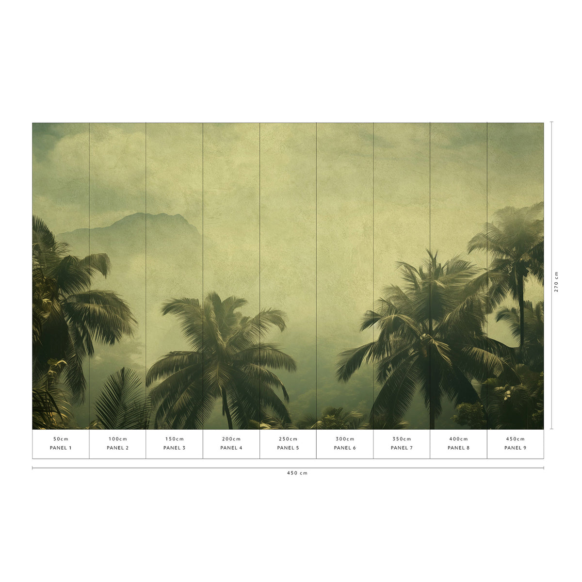 Veer Decor Coco Island Green Wall Mural 8416-VRZM-AL-1