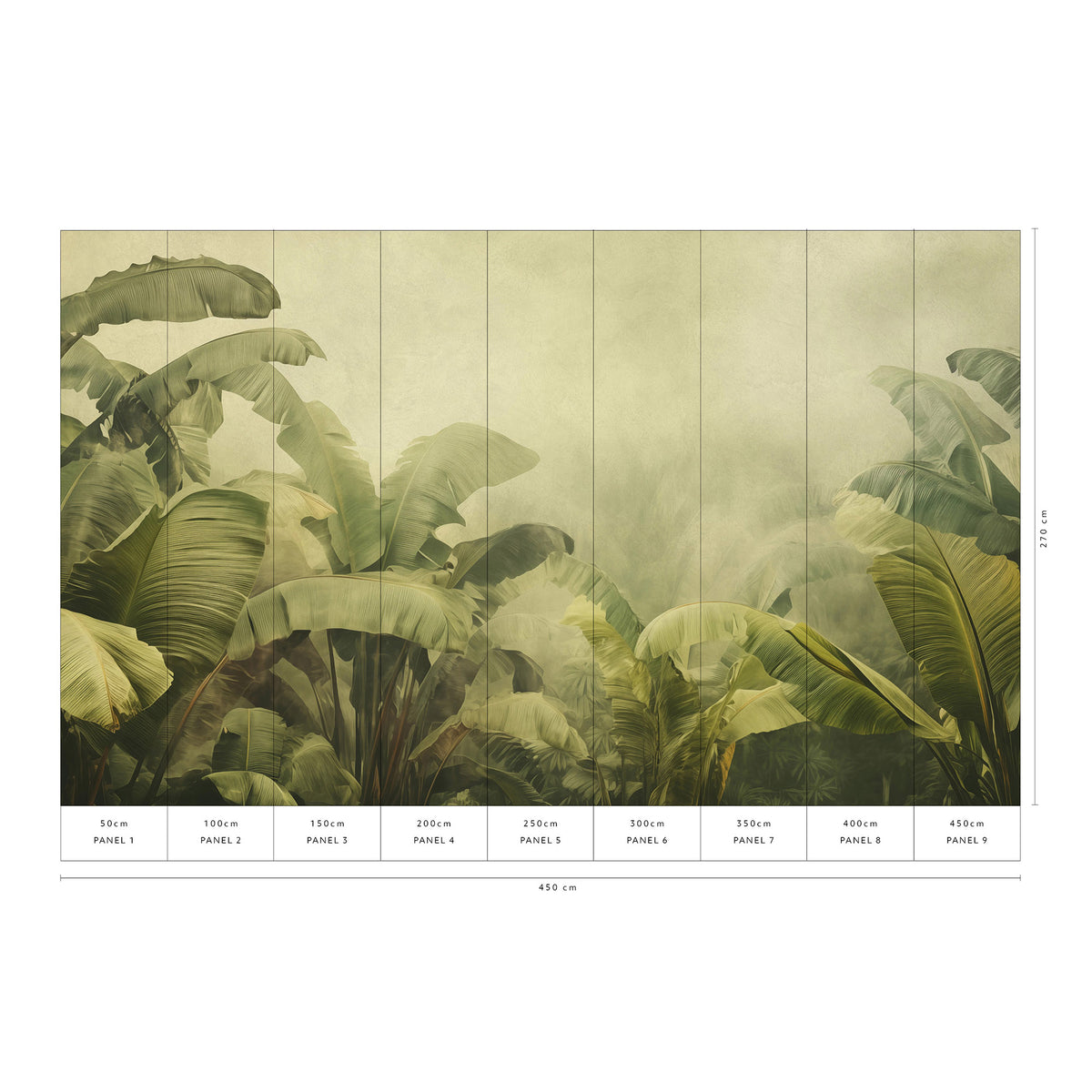 Veer Decor Jungle Veil Green Wall Mural 8416-VRZM-AM-1