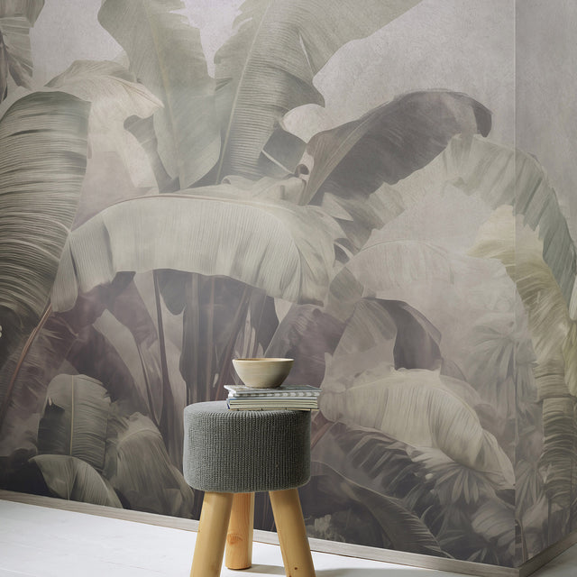 Veer Decor Jungle Veil Grey Wall Mural 8416-VRZM-AM-2