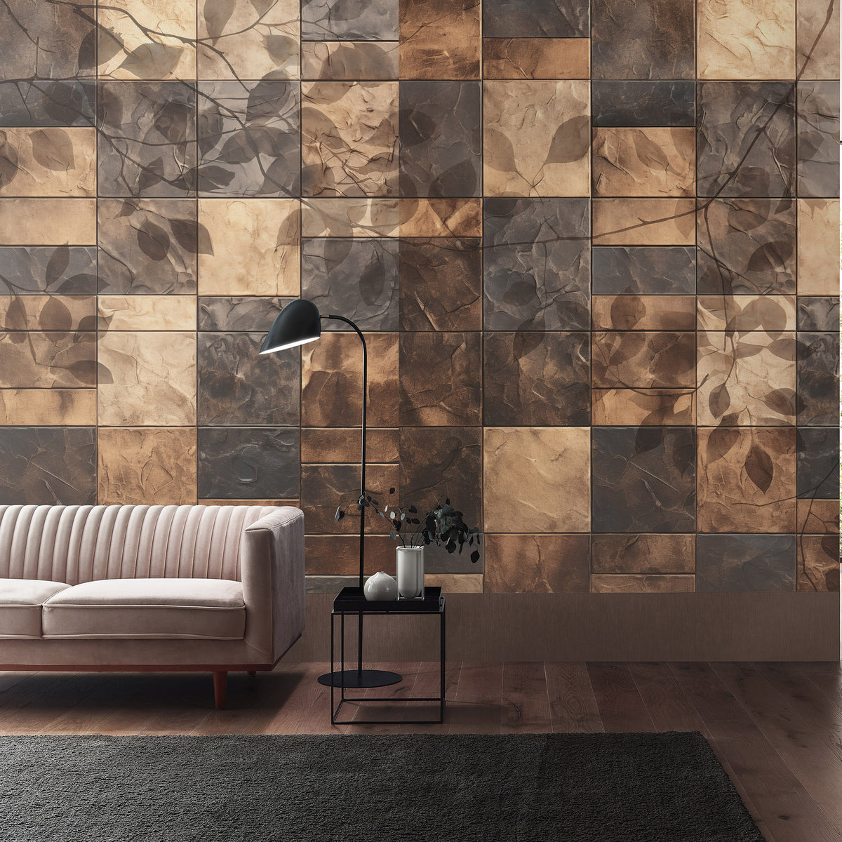 Veer Decor Canopy Mosaic Gold Wall Mural 8416-VRZM-AN