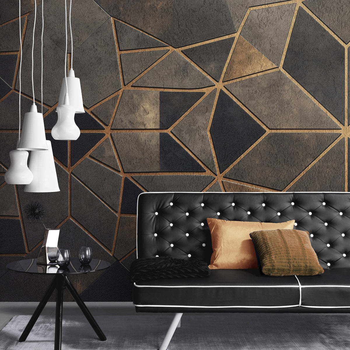 Veer Decor Gilded Star Gold Wall Mural 8416-VRZM-AR