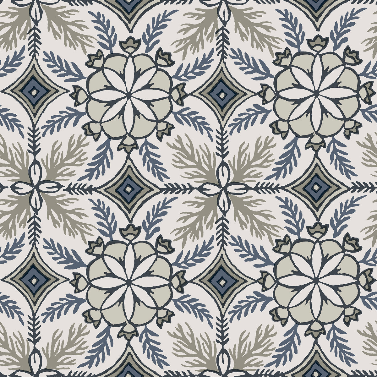 Veer Decor Morocco Blue Wallpaper 8421-ANT-AE3