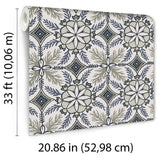 Veer Decor Morocco Blue Wallpaper 8421-ANT-AE3