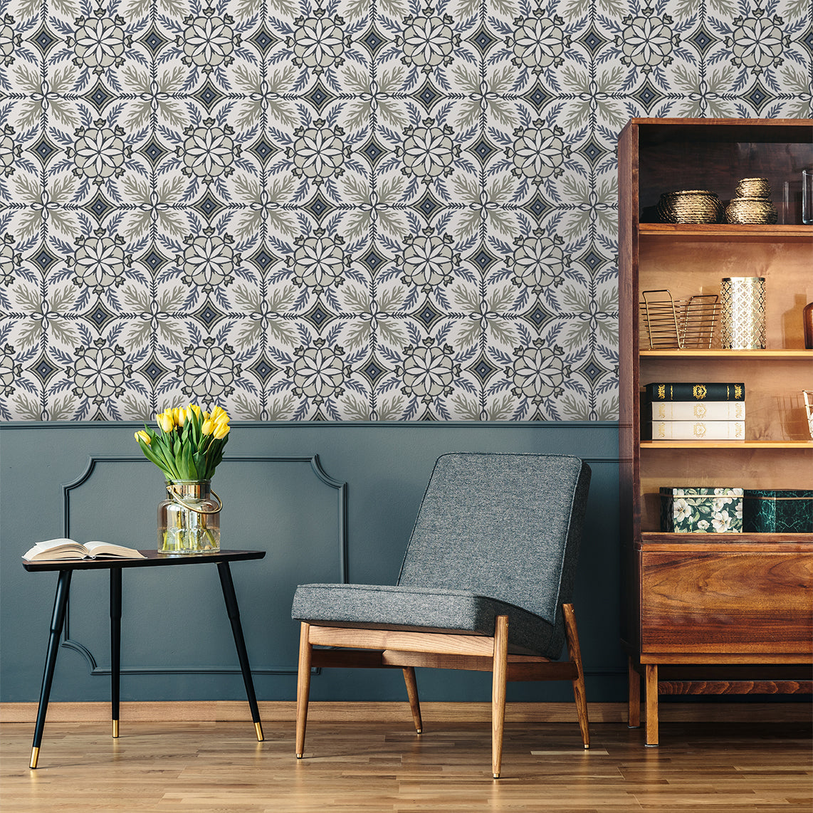 Veer Decor Morocco Blue Wallpaper 8421-ANT-AE3