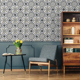 Veer Decor Morocco Blue Wallpaper 8421-ANT-AE3