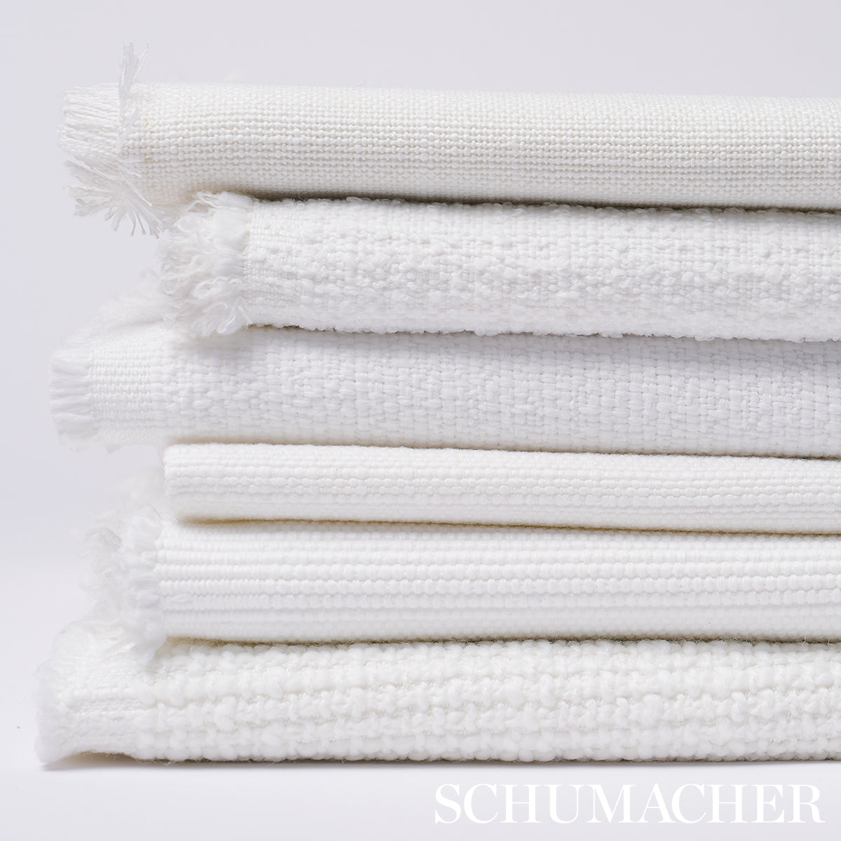 Schumacher Sasha Indoor/Outdoor White Fabric - Eade's Wallpaper