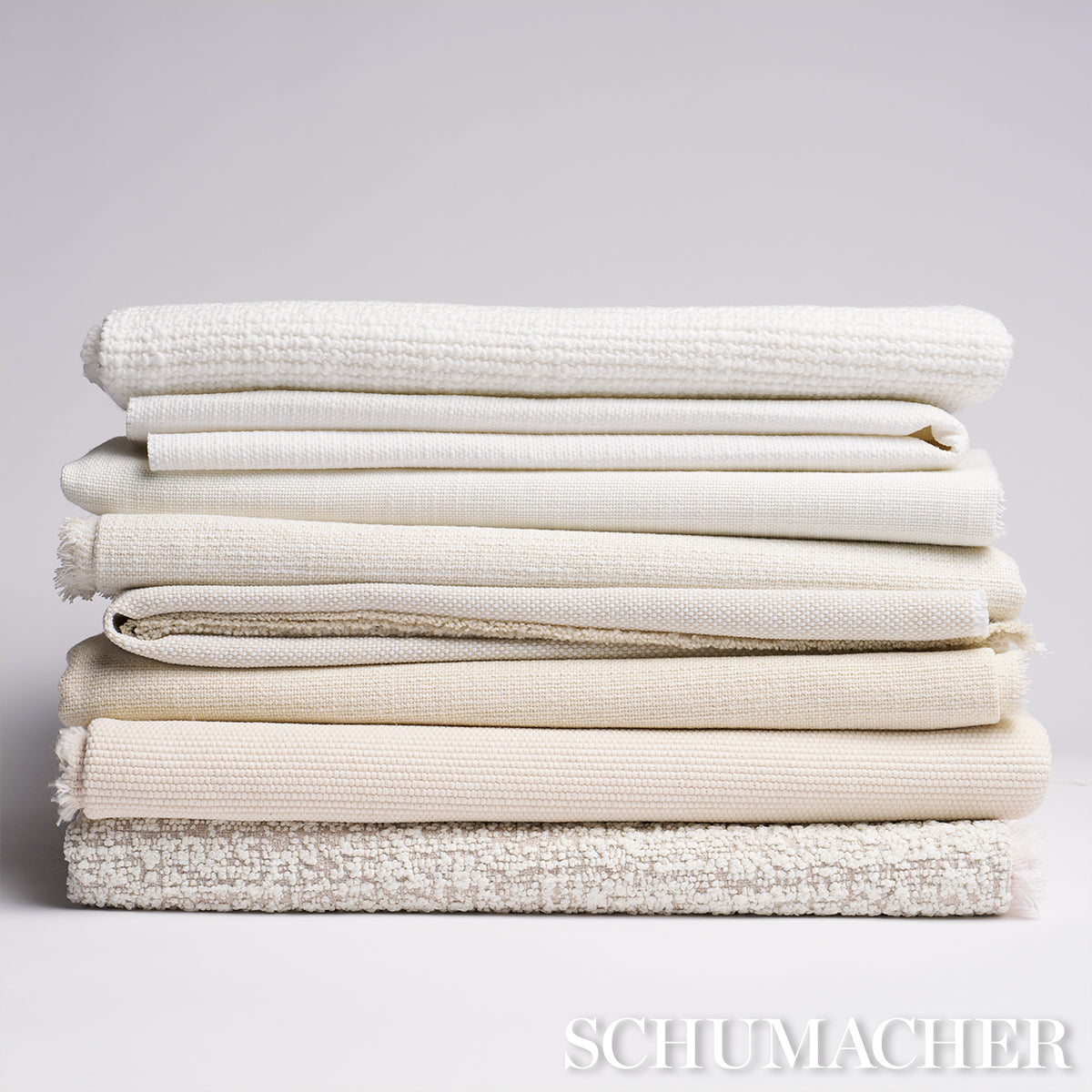 Schumacher Sasha Indoor/Outdoor White Fabric - Eade's Wallpaper