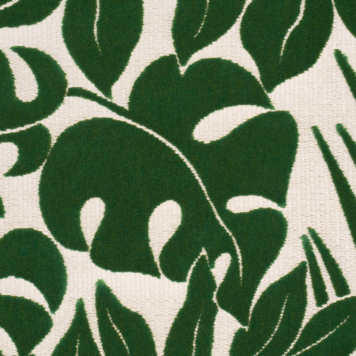 Schumacher Miramar Indoor/Outdoor Velvet Tropical Fabric - Eade's Wallpaper