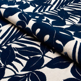 Schumacher Miramar Indoor/Outdoor Velvet Navy Fabric - Eade's Wallpaper