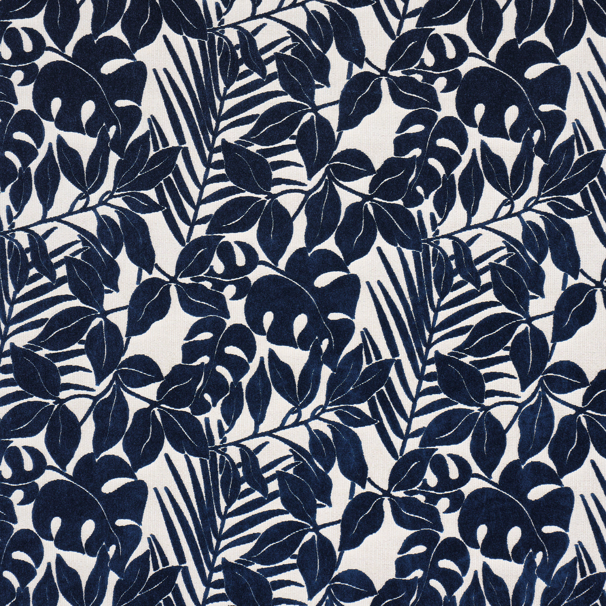 Schumacher Miramar Indoor/Outdoor Velvet Navy Fabric - Eade's Wallpaper