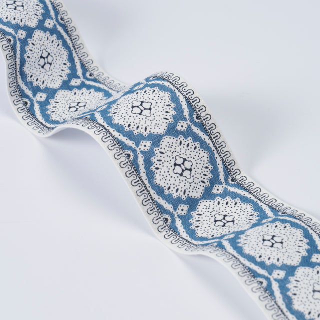 Schumacher 84330 MAXIMILIAN TAPE in BLUE Trim - RITA KONIG