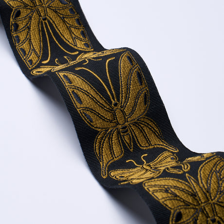 Schumacher 84380 METAMORPHOSIS TAPE in NOIR & GOLD Trim - CR