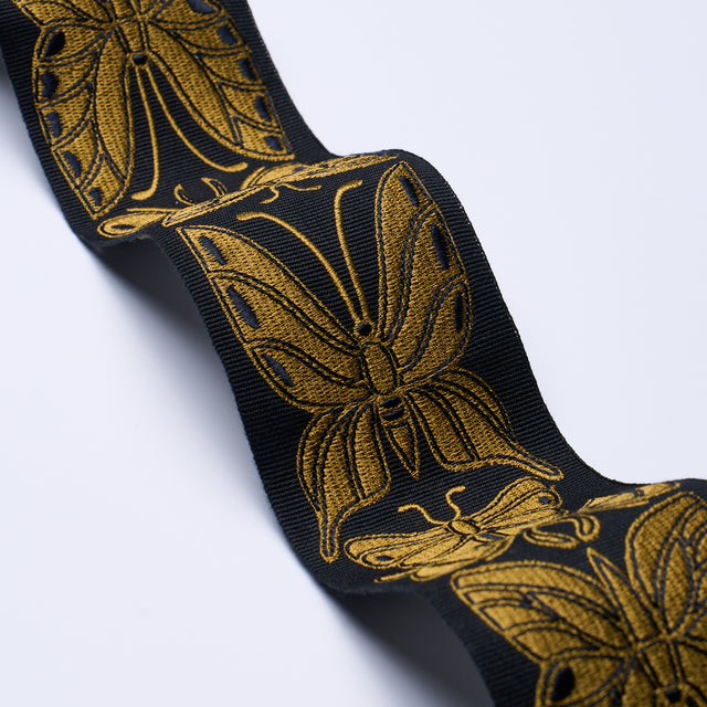 Schumacher 84380 METAMORPHOSIS TAPE in NOIR & GOLD Trim - CR