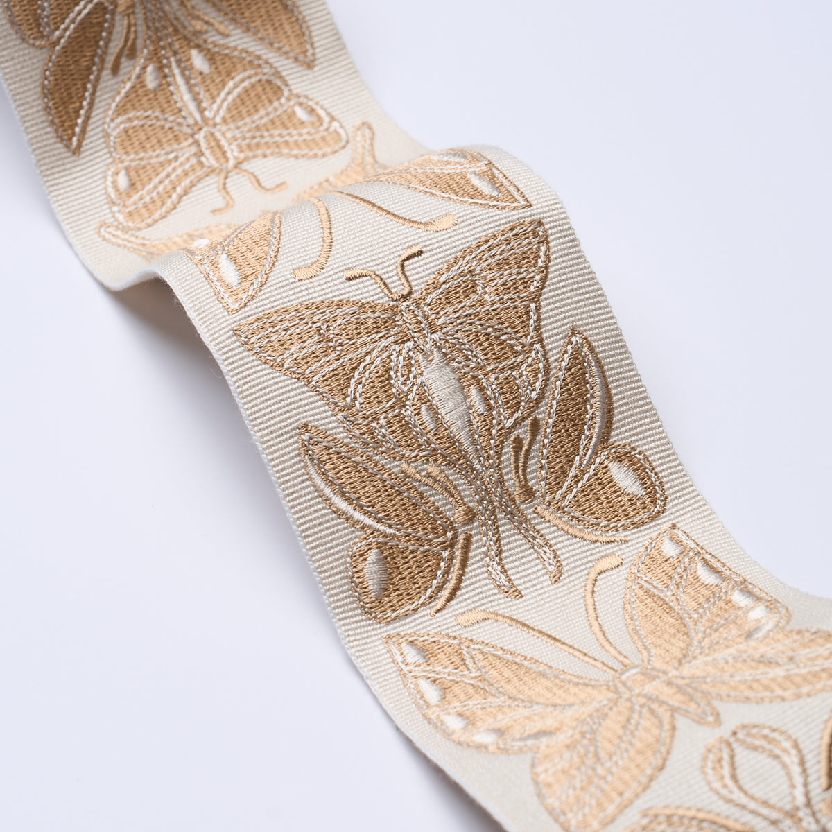 Schumacher 84381 METAMORPHOSIS TAPE in IVORY & GOLD Trim - C