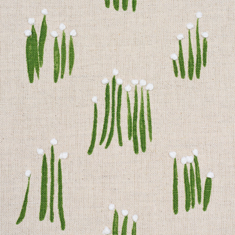 Schumacher 84391 MEADOW BUTTON HAND EMBROIDERY in NEUTRAL Fa